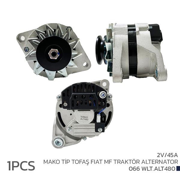 VOLTECH 066WLT.ALT480 Alternatör Sarj Dinamosu 12v 45a Mako Tip Tofaş Fiat Mf Traktör