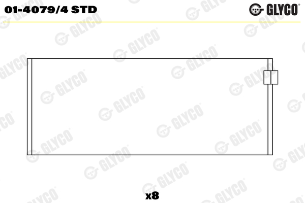 GLYCO 014079.4 STD Kol Yatak Lancia 72mm 198 A4.000