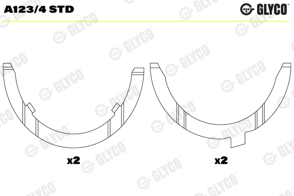 GLYCO A123.4 STD Ay Yatak Audi 79.5mm 1y