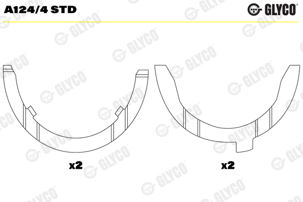 GLYCO A124.4 STD Ay Yatak Audi 81mm 1b