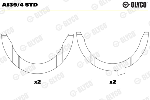 GLYCO A139.4 STD Ay Yatak Vag Kenar Ay Yataği