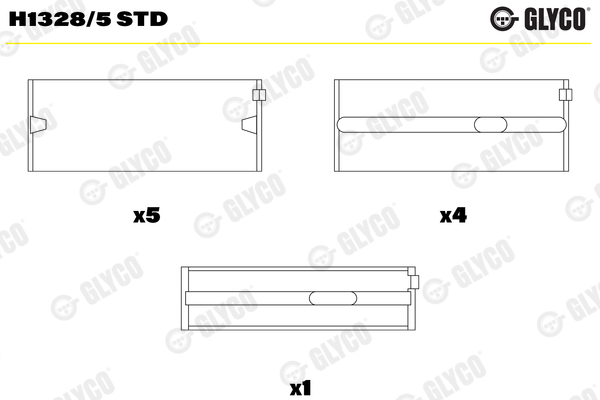 GLYCO H1328.5 STD Ana Yatak Vag 79.5mm Irox 12/11--> Cay