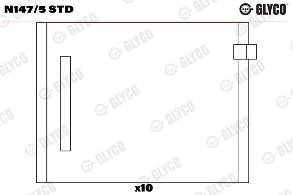 GLYCO N147.5 STD Eksantrik Yatak Vag 79.5mm Afn