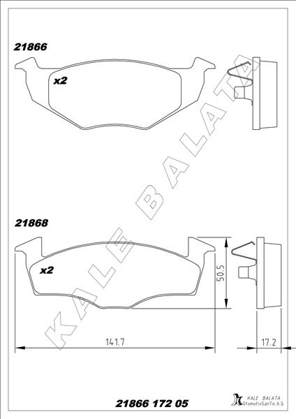 KALE 21866 172 05 ANS KD13 Balata Ön Arosa-Cordoba 95-99