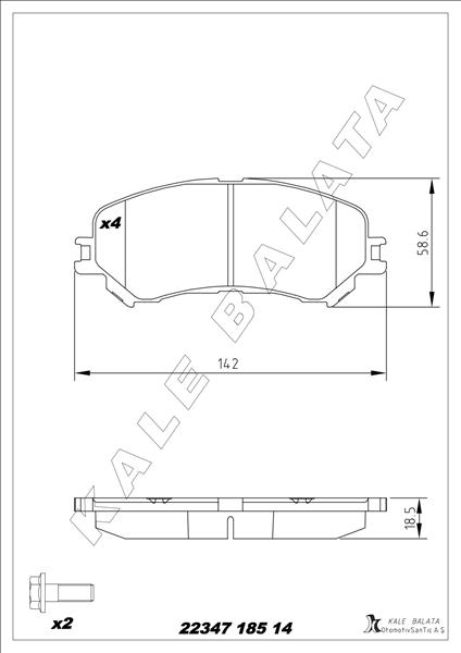 OTOZONE FDO1041-R Ön Fren Balatasi Renault Megane Iv 15> Scenic Iv 16> Talisman 15> Espace V 15> 1.2tce 1.3tce 1.5dci 1.6dci