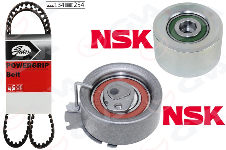 GVA 59T4317G Eksantrik Gergi Kiti 134x254 P206-307-Partner-Berlingo-C3-Xsara 1.6 16v Nfu Tu5jp4 K015581xs