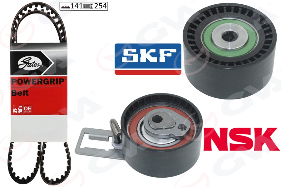 GVA 59T4325G Eksantrik Gergi Kiti 141 Diş P207--P208-P301-P308-P508-P2008-P3008-P5008 08> Partner-Berlingo-Rift Er-Jumpy-C5-C4-Ds4-C3-Ds3-Ds5-C-Elysee 1.6 Hdi Dv6c Dv6dted- Focus Iii 1.6 Tdci 11>Courier 1.5 Tdci