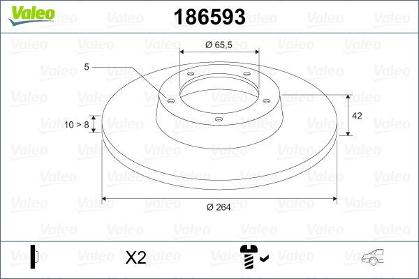 ECOFİX FDS060010 Arka Fren Diski Astra H 04>1.3cdti 1.4 1.6 (5765) 5 Bijon