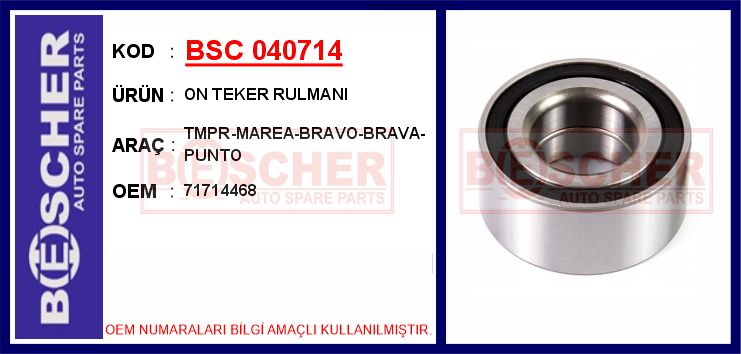 BSC 040714 On Teker Rulmani Tmpr-Marea-Bravo-Brava-Punto