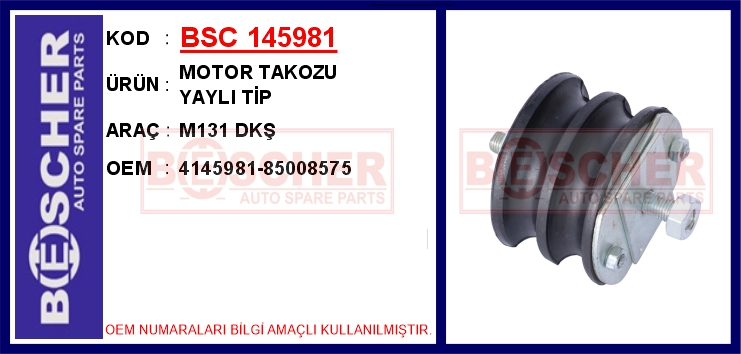 BSC 145981 Motor Takozu Yayli Tip M131 Dkş