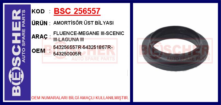 BSC 256557 Amortisör Üst Bilyasi Fluence-Megane Iii-Scenic Iii-Laguna Iii