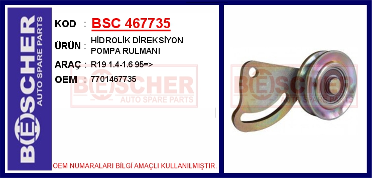 BSC 467735 Hidrolik Direksiyon Pompa Rulmani R19 1.4-1.6 95 >