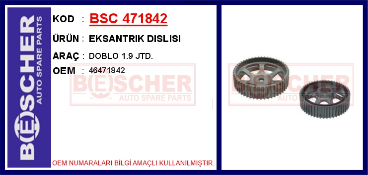 Eksantrik Dişlisi Doblo 1.9 Jtd