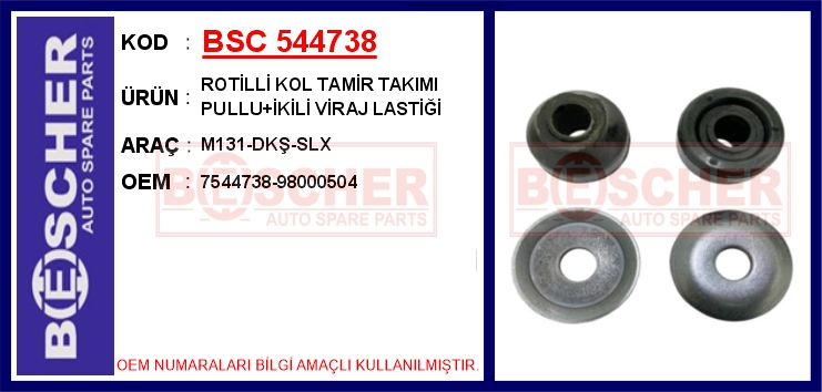 BSC 544738 Rotilli Kol Tamir Takimi M131-Dkş-Slx Pullu İkili Viraj Lastiği