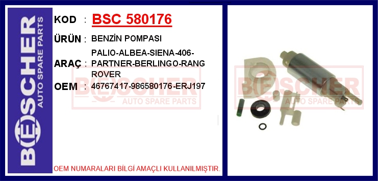 BSC 580176 Benzin Pompasi Palio-Albea-Siena-406-Partner-Berlingo-Rang Rover