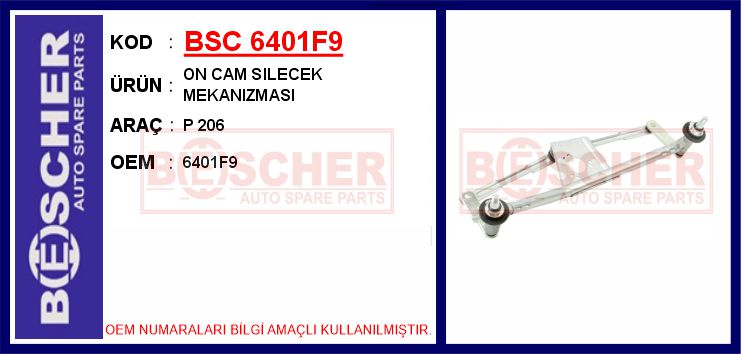 BSC 6401F9 On Cam Silecek Mekanizmasi P 206