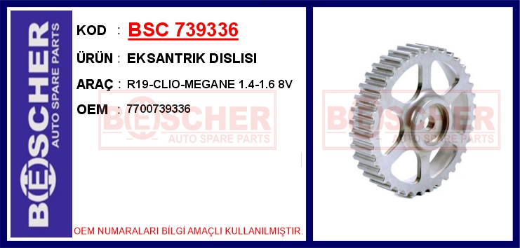 MOTO-RNT0896 Eksantrik Disli R19 Clio Megane 1.4 1.6 8v