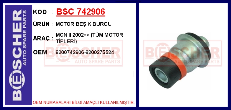 BSC 742906 Motor Beşik Burcu Mgn Ii 2002 > Tüm Motor Tipleri