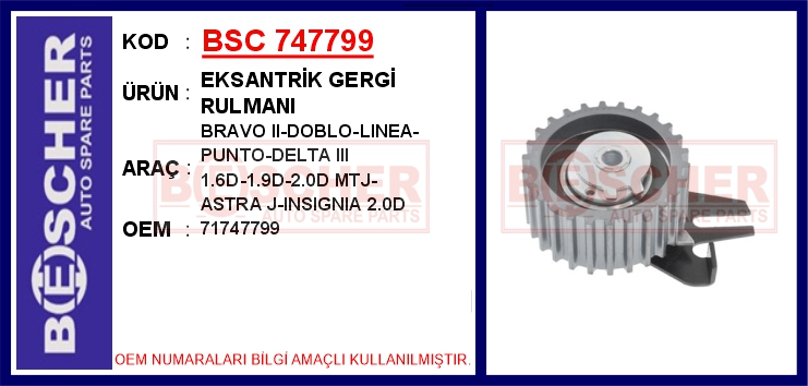CRX7153 Eksantrik Dişlisi Doblo 1.9