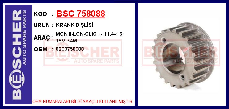 SAGEM-40111 Krank Dislisi Clio  Megane  Laguna 1.6 16v K4m