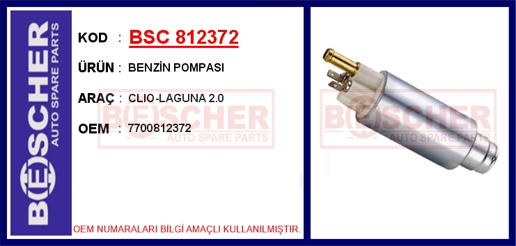 BSC 812372 Benzin Pompasi Clio-Laguna 2.0