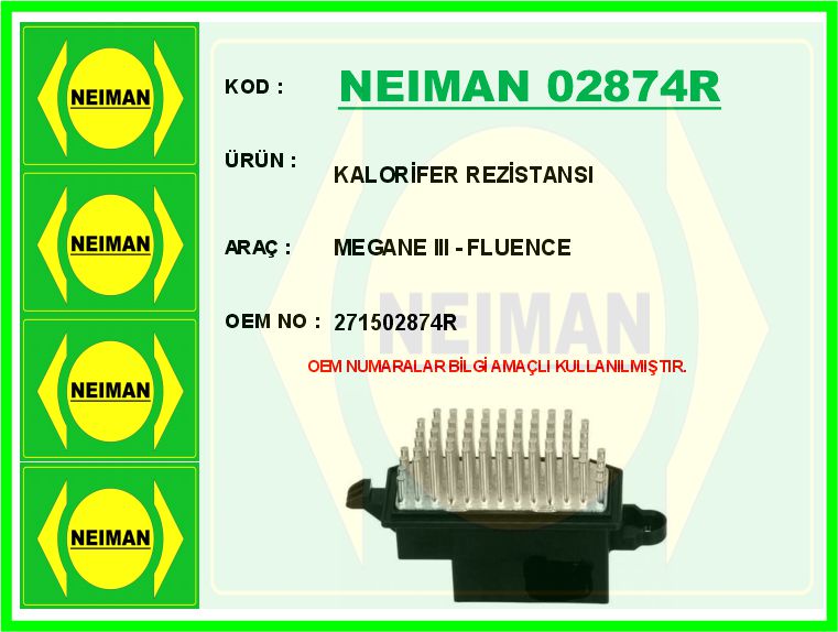 HELLUX HLR.100153 Kalorifer Rezistansi Megane Iii-Fluence
