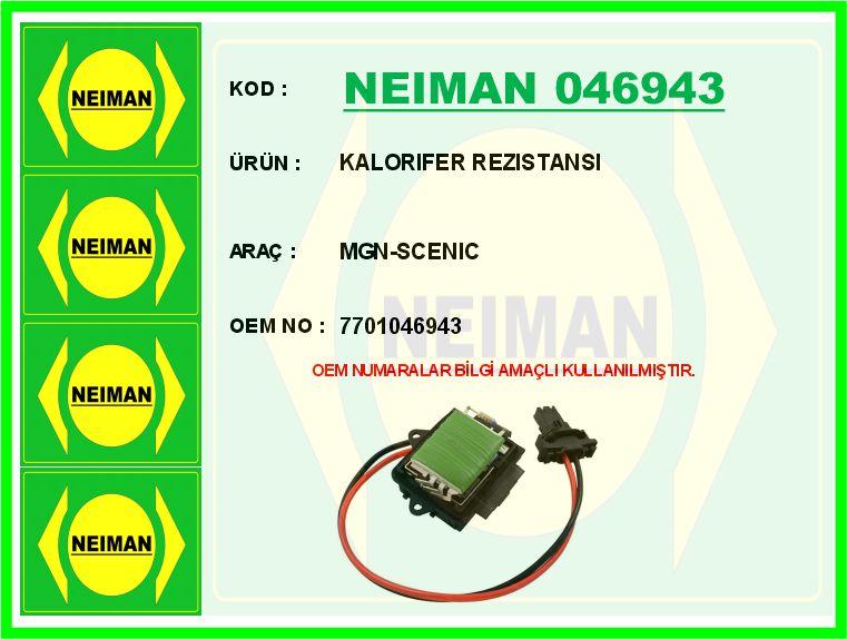 SAGEM-210129 Kalorifer Rezistansi Megane