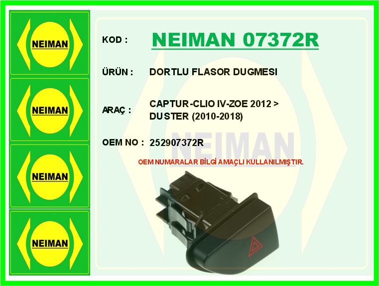 252907372R Dortlu Flasor Captur Clio Iv Zoe 2012> 2016> Zoe Dacia Duster (2010 2018)