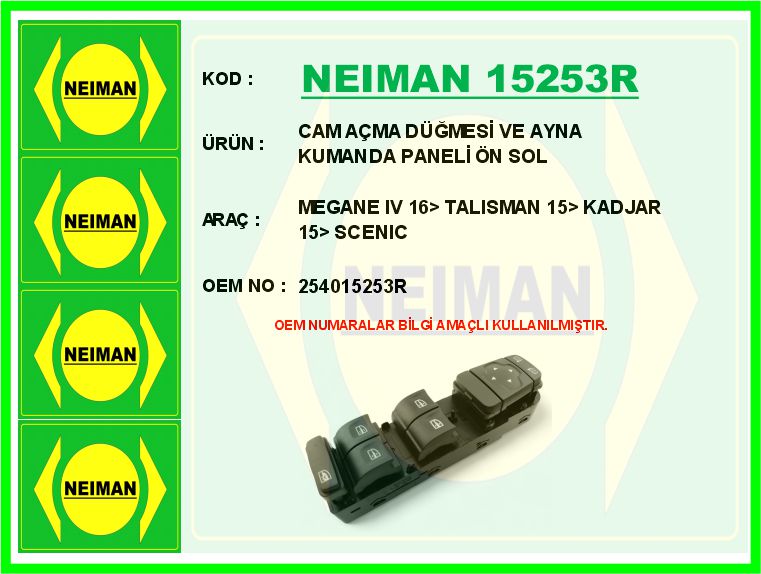 AUTODAK DAK3747 Cam Anahtari Çerçeveli Ön Sol Megane Iv-Scenic Iv-Talisman-Kadjar