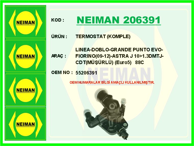 MGA-85600 Termostat (Alfa   Romeo 1.3 / Fiat   Doblo 1.3mj - G. Punto - 500c - Egea 1.3d Mj - Opel   Astra J Corsa D-E )