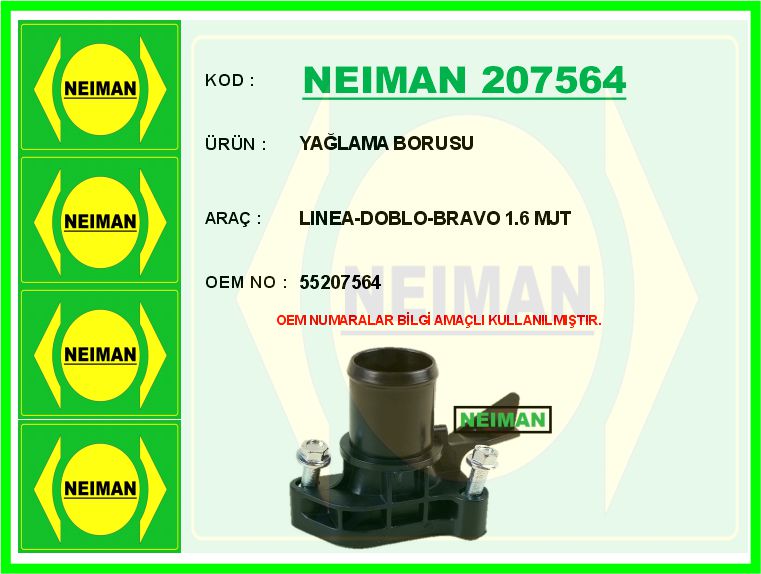 BRU-55207564 Yaglama Borusu Doblo Linea Punto Bravo 1.6 Jtd