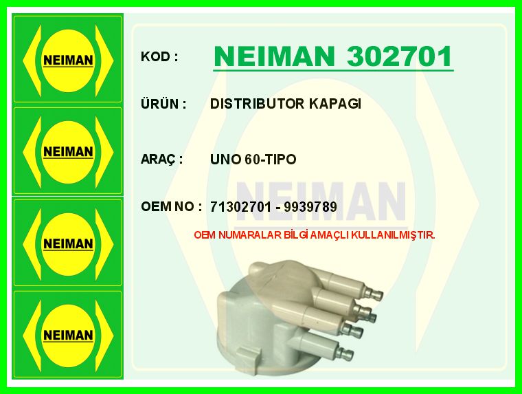 NEIMAN 302701 Distributor Kapagi Uno 60-Tipo