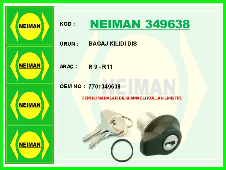 KKS.27260 Bagaj Kilidi İç R9   1