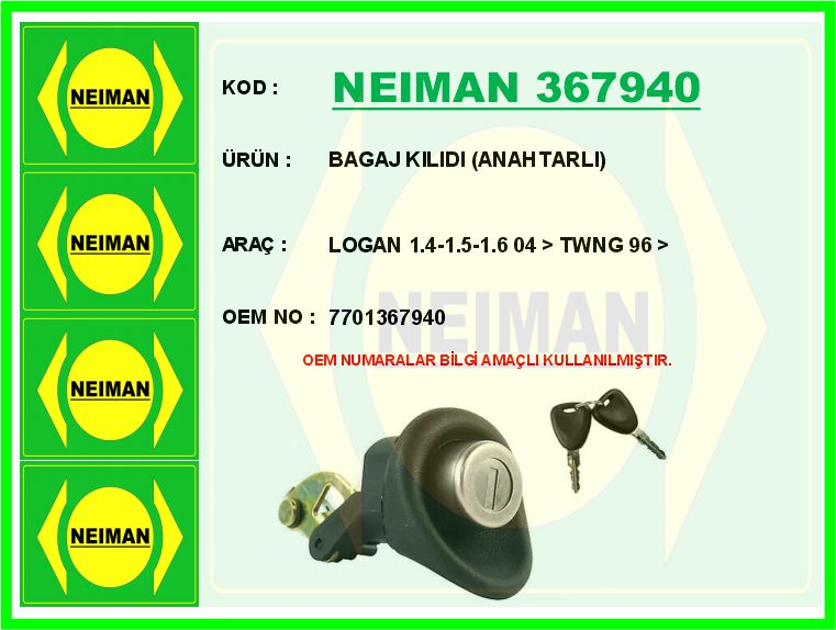 BRU-7701367940 Bagaj Kilidi Dis Logan Sandero 04>