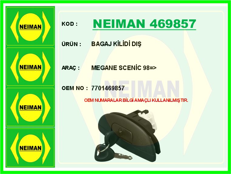 Megane Scenic Bagaj Kilidi Diş