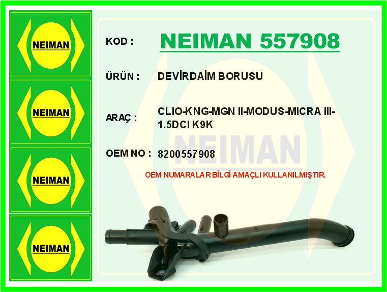 ATK-215 Devirdaim Su Borusu Clio-Kng-Mgn Ii-Modus-Micra Iii-1.5dci K9k
