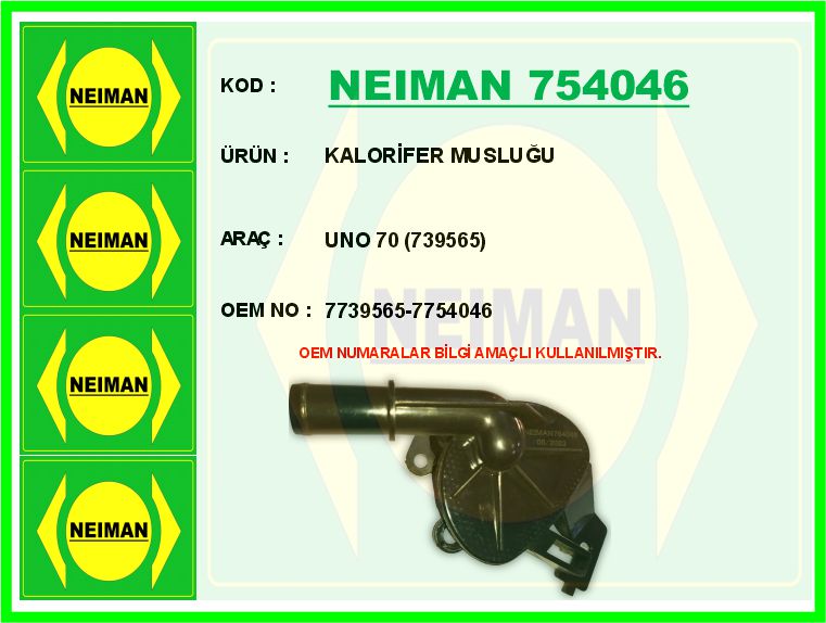 NEIMAN 754046 Kalorifer Musluğu Uno 70 739565