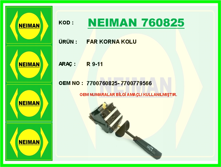 AEM21 2010 Far Sinyal Korna Kolu Renault R9 -R11 Broadway-Flash- Rainbow 1.4-1.6-1.7 1985>2000