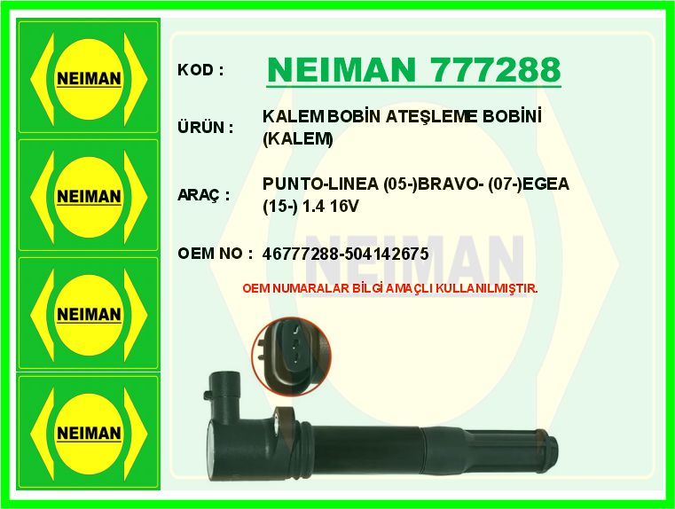 FI-BB-009 Ateşleme Bobini  Buji Kalem Bobin Linea Bravog.Punto 1.4 16v