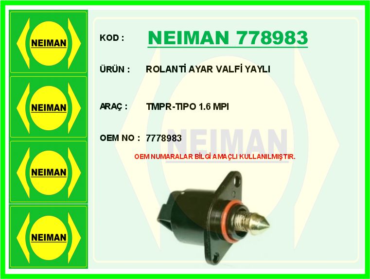 SAGEM.80112 Rolanti Ayar Valfi Fiat Tempra Tipo 1,6 Mpi 7778983