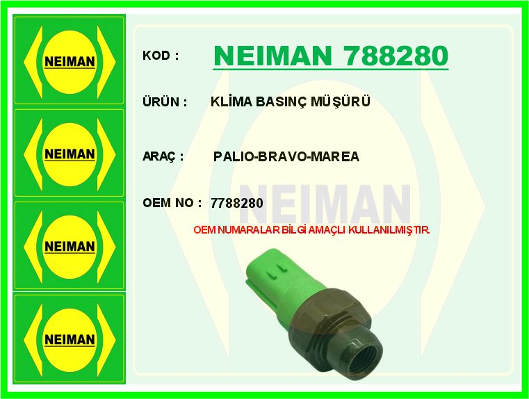NEIMAN 788280 Klima Basinç Müşürü Palio-Bravo-Marea