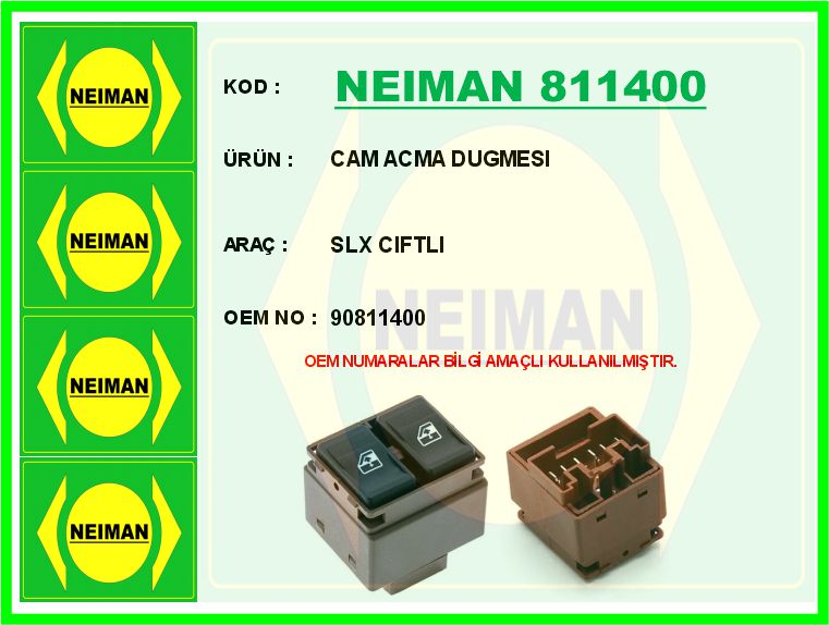 Cam Düğmesi Çiftli Slx