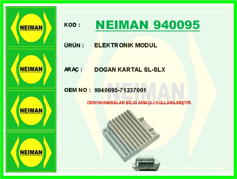 NEIMAN 940095 Elektronik Modul Dogan Kartal Sl-Slx
