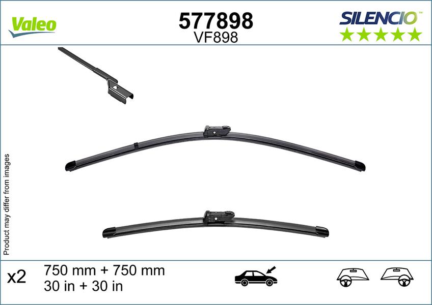 VALEO 577898 Silencio Silecek Fb Oe Lhd Vf898 Kit