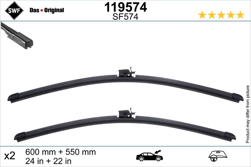 VALEO 119574 Silecek Supurgesi Takimi 600mm / 550mm Mercedes W213 S213 C238 A238 C257