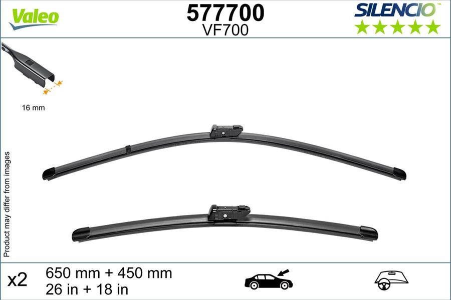 VALEO 577700 Silencio Silecek Fb Oe Lhd Vf700 Kit