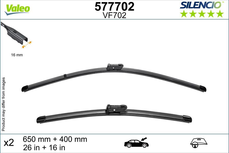 VALEO 577702 Silencio Silecek Fb Oe Lhd Vf702 Kit