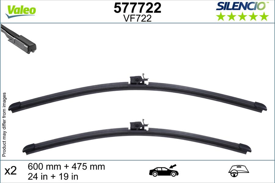 VALEO 577722 Silencio Silecek Fb Oe Lhd Vf722 Kit