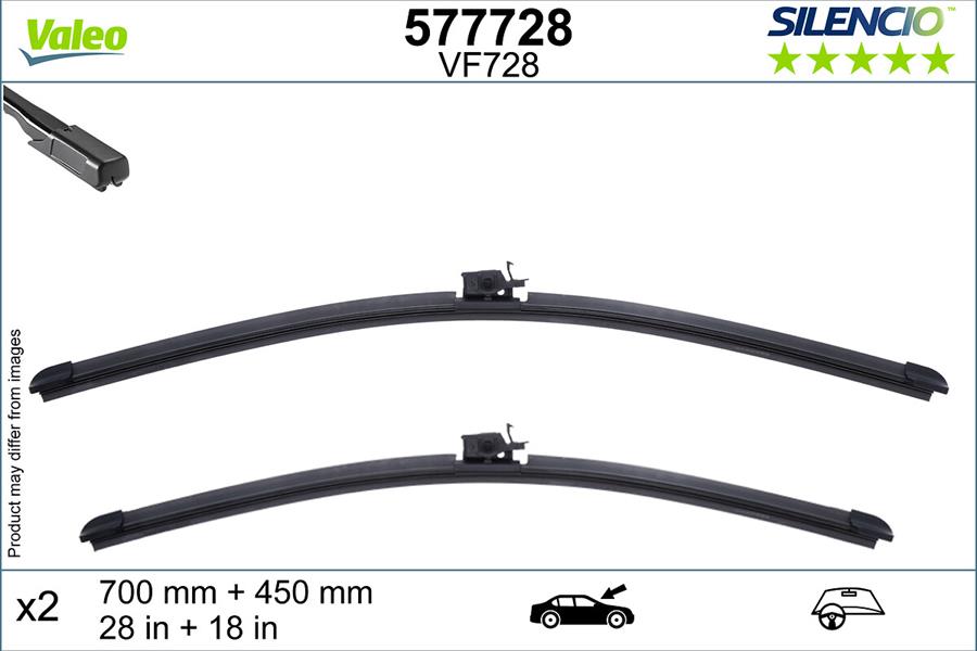 VALEO 577728 Silencio Silecek Fb Oe Lhd Vf728 Kit