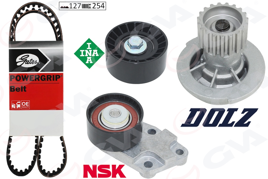 GVA 59WPK9930G Devirdaimli Eksantrik Gergi Kiti 127x254 Chevrolet-Daewoo Aveo-Cruze-Kalos-Lacetti-Nubira